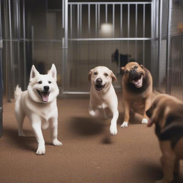 Playtime at Memphis Dog Kennels