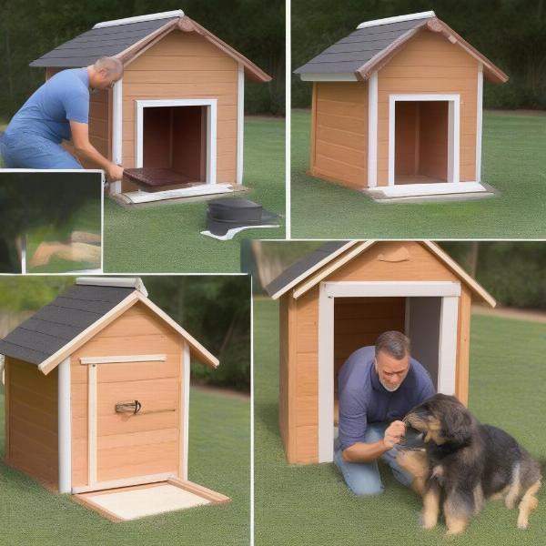 Installation tips for dog doors in dog houses