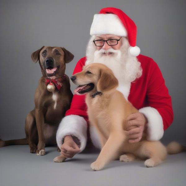 Tips for taking pictures of dogs with Santa