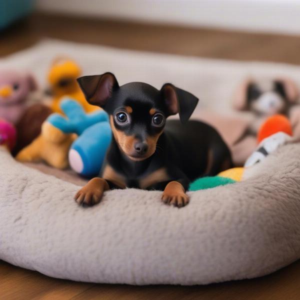 Min Pin settling into a new home