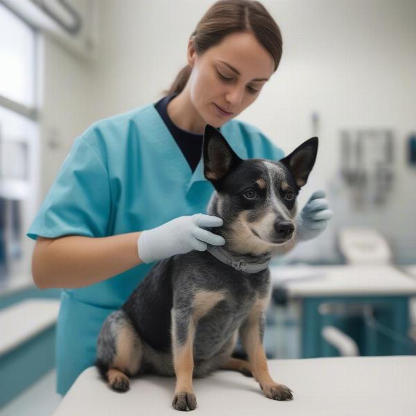 Miniature Blue Heeler Vet Checkup