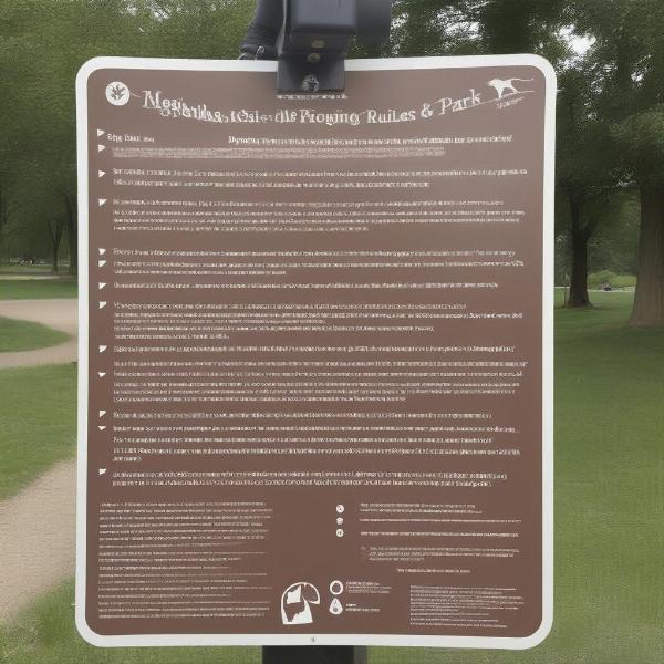 Minnehaha Off-Leash Dog Park Rules Sign