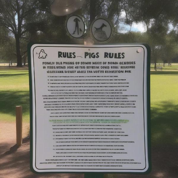 Minneola Dog Park Rules Sign