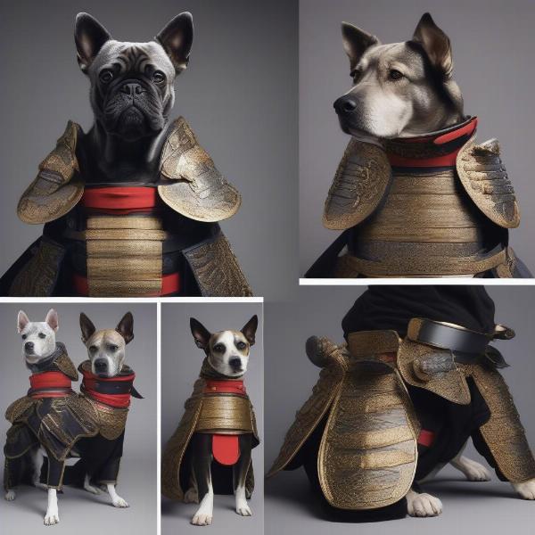 Modern dog samurai armour styles