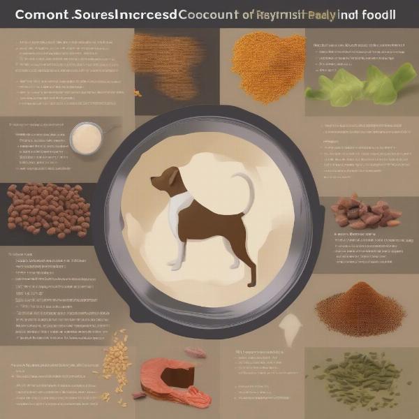 Myristin sources in dog food