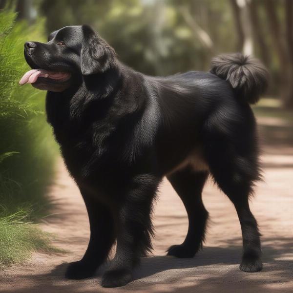 Newfoundland Dog in Australian Heat