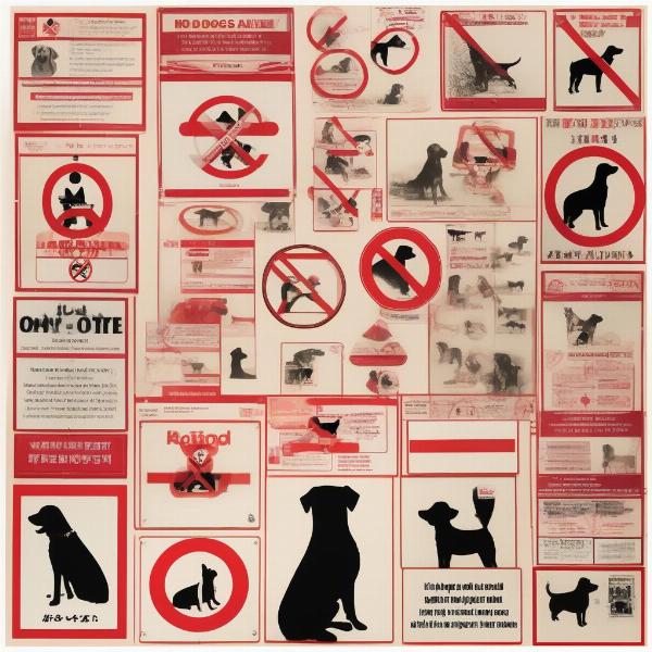 Different "No Dogs Allowed" Signs