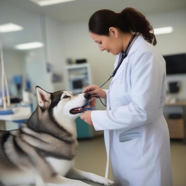 Northern Inuit Dog Veterinary Checkup