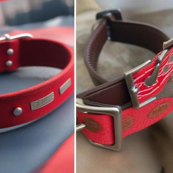 Ole Miss Dog Collar Materials