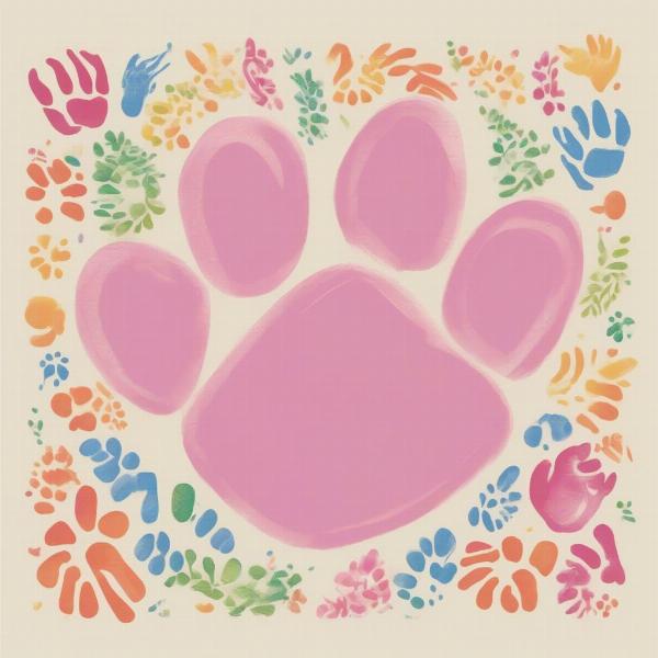 Paw Print Mother's Day Card