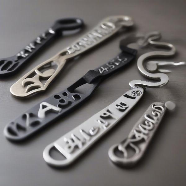 Metal Personalised Dog Lead Hook Designs