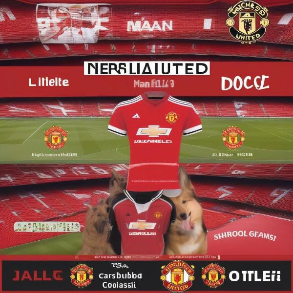 Personalized Man United Dog Collars