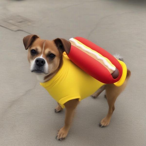 Accessories for a hot dog dog costume