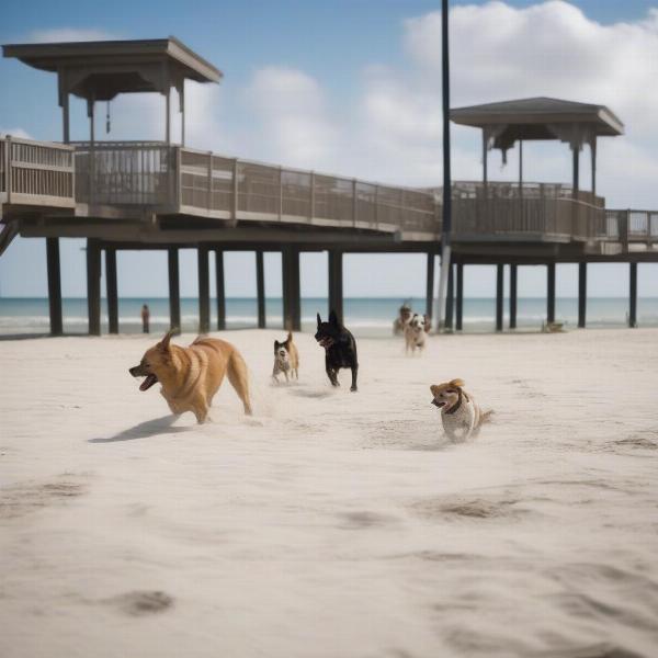 Scenic view of Pier Park Dog Beach