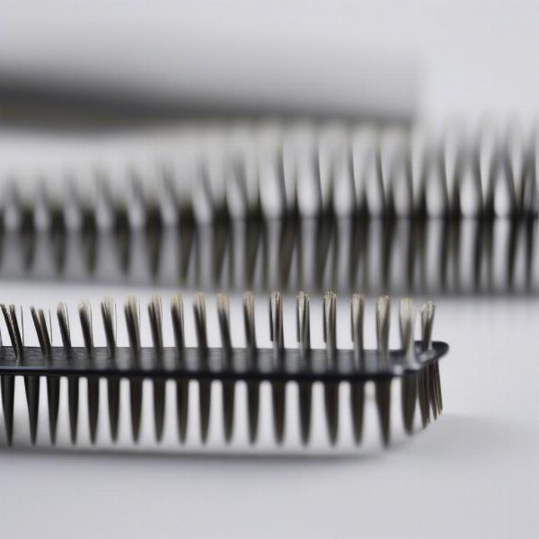 Close-up of a pin dog brush