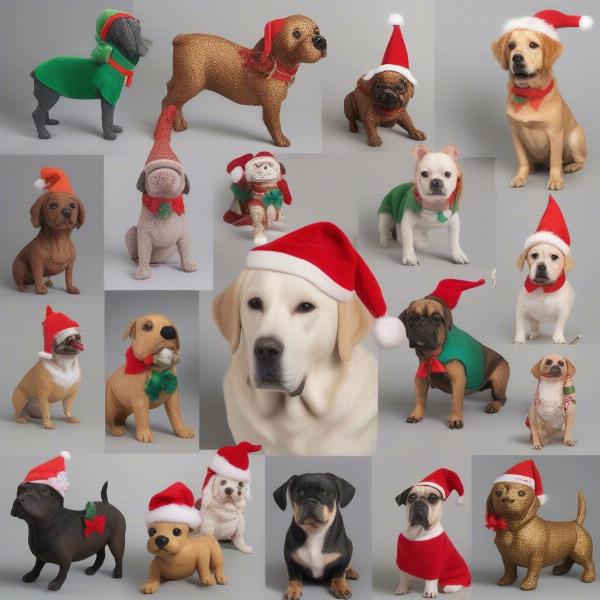 Popular Dog Breeds in Festive Figurines