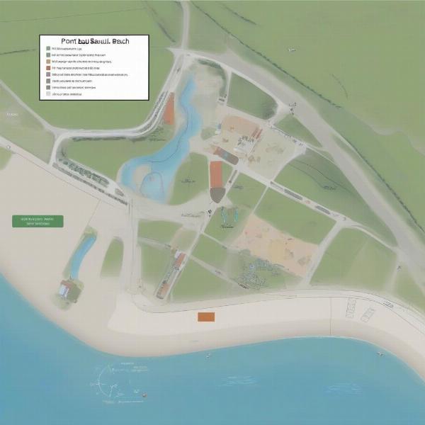 Map of Port Burwell Dog Beach Showing Amenities