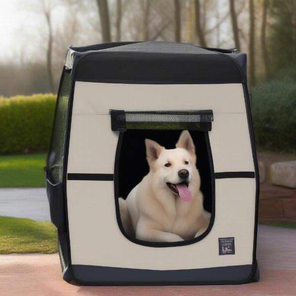 Portable giant dog kennel for travel and shows