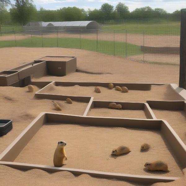 Prairie dog enclosure in Michigan