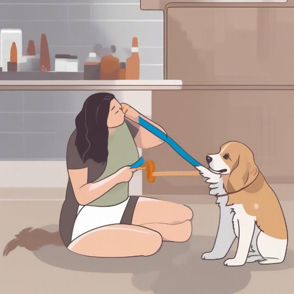 Preparing Dog for Grooming