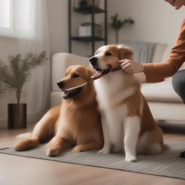 Preparing Dog for Grooming in Marysville