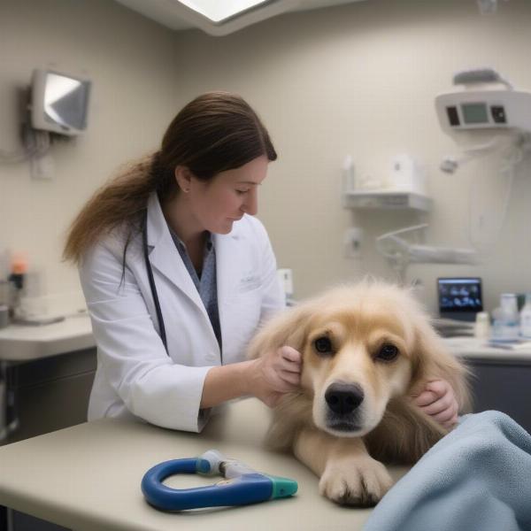 Preparing Dog for Ultrasound