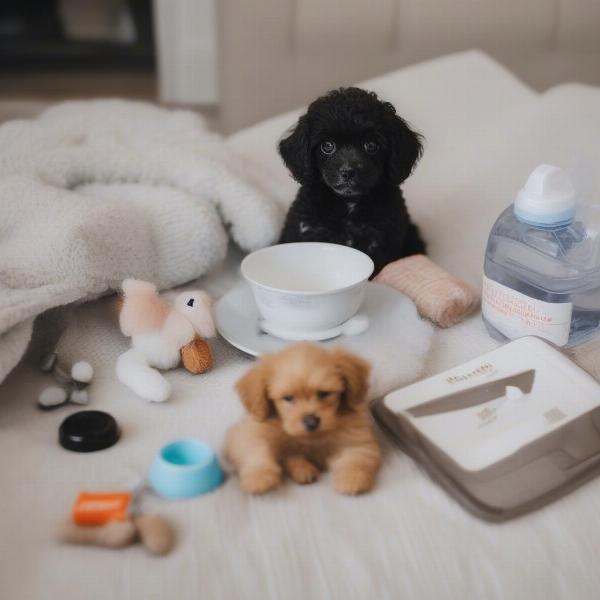 Preparing Supplies for a Teacup Poodle