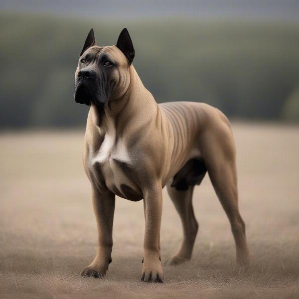 Presa Canario Guarding Livestock