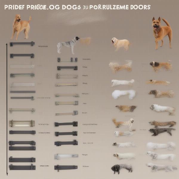 Pride Dog Door Sizes Chart