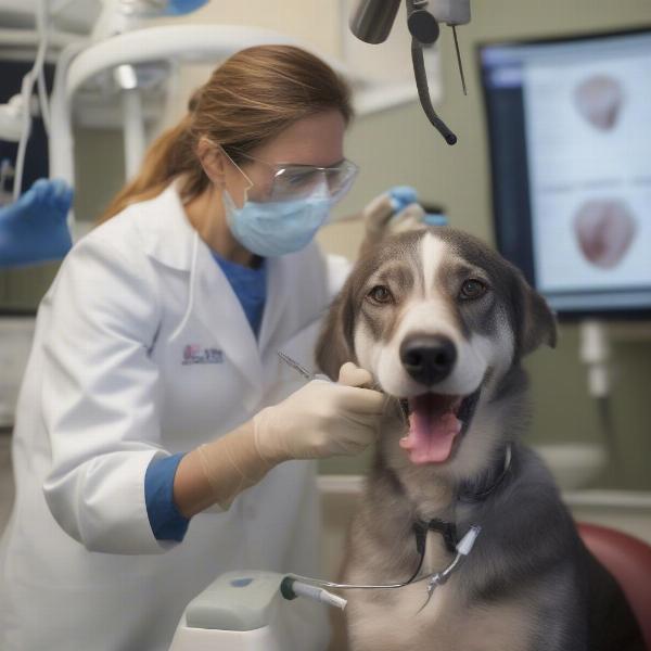 Professional Dog Teeth Cleaning at the Vet