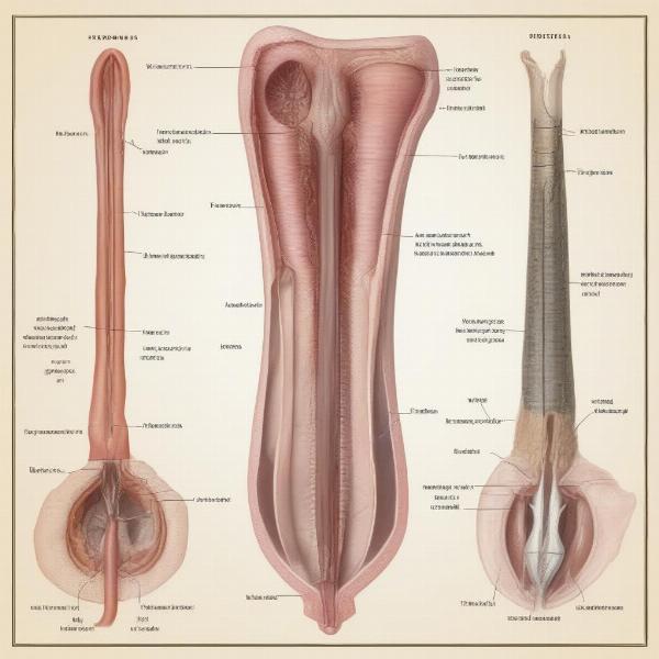 Diagram of Prolapsed Urethra in a Dog