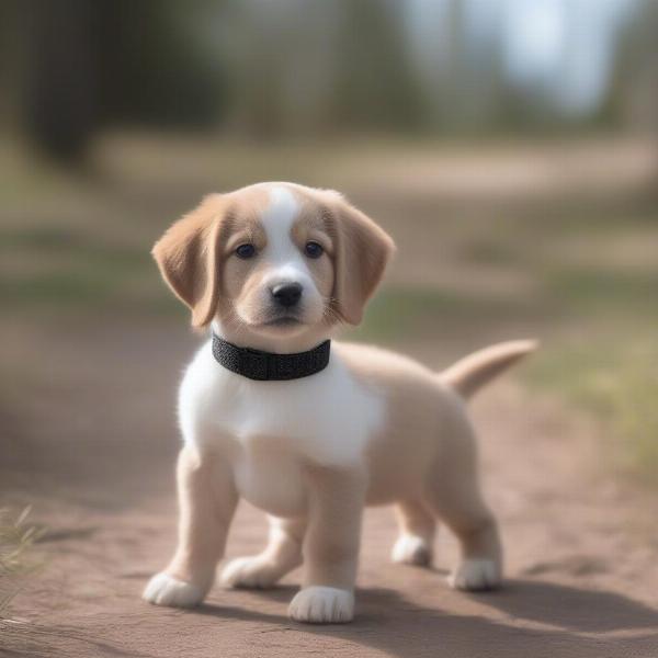 Puppy with a Woven Collar