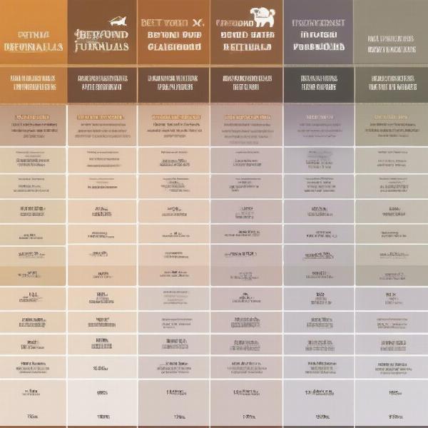 Purina Beyond Dog Food Nutritional Chart