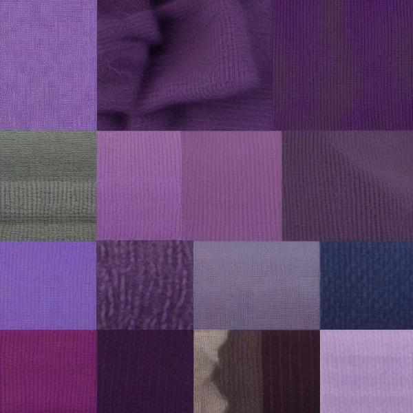 Different materials for purple dog sweaters