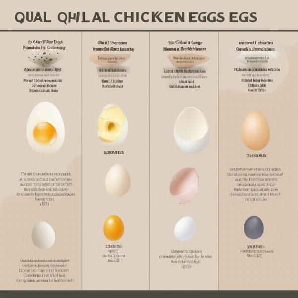 Quail Eggs Nutritional Comparison Chart