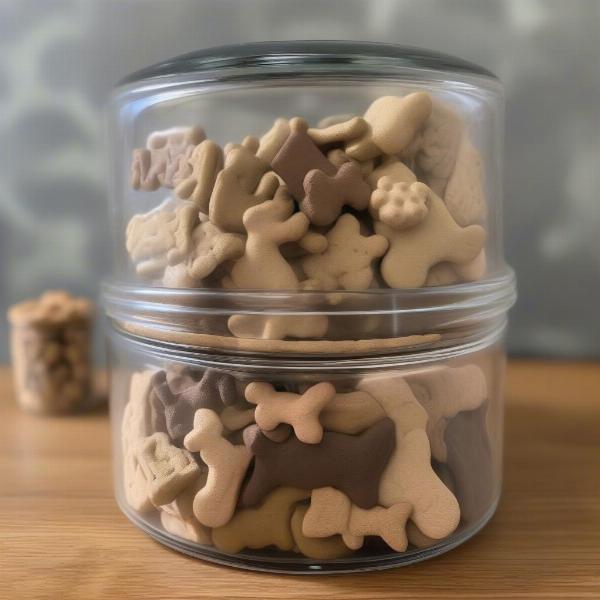 Rae Dunn Dog Treat Jar with Treats