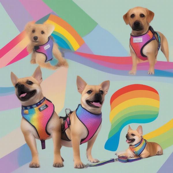 Rainbow Dog Harness Accessories