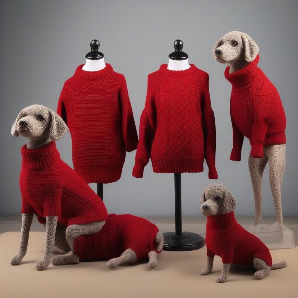 Red Dog Sweaters in Various Sizes