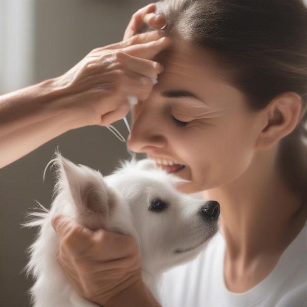 Regular dog ear cleaning