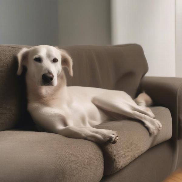 Dog Sinking into Couch