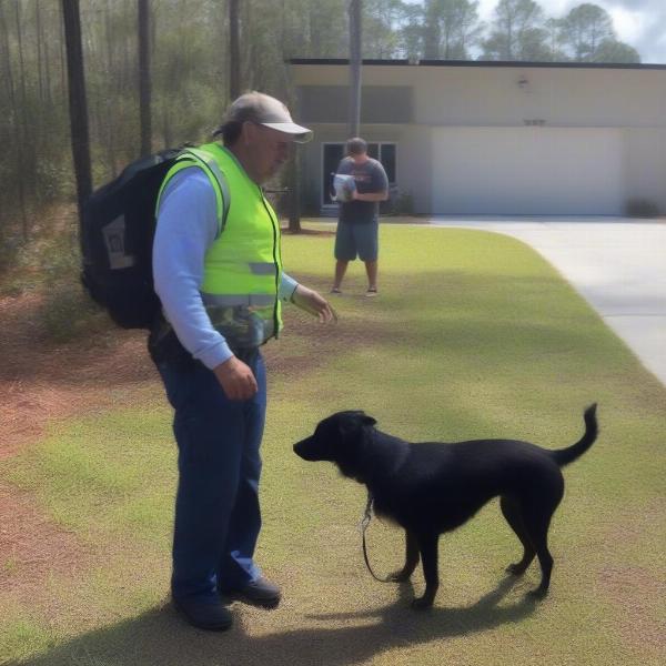 Reunited Dog and Owner in Walton County