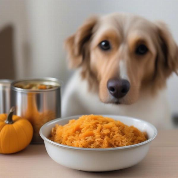 Rice and Pumpkin Mixture for Dogs