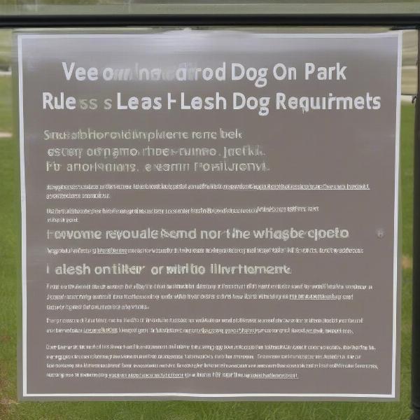 Dog Park Rules Sign