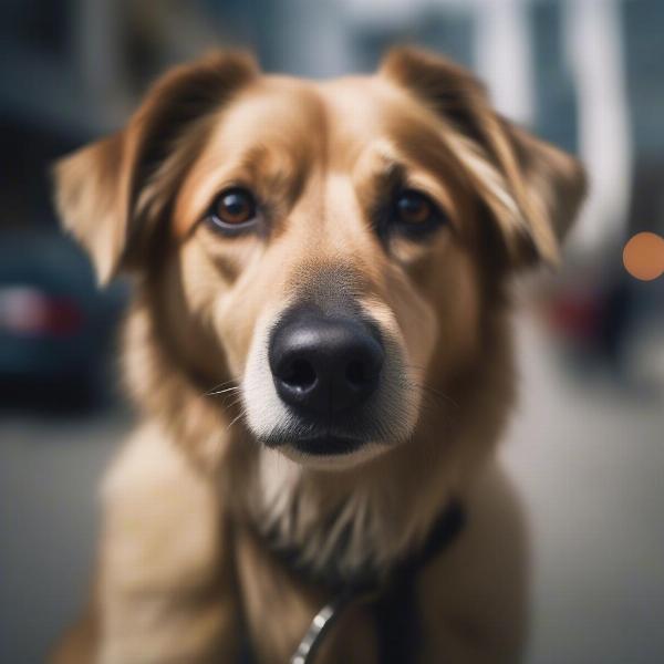 A portrait of a Romanian street dog