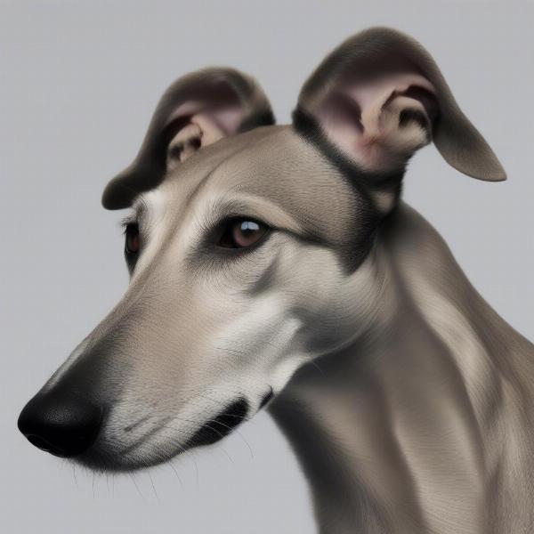 Greyhound with Rose Ears