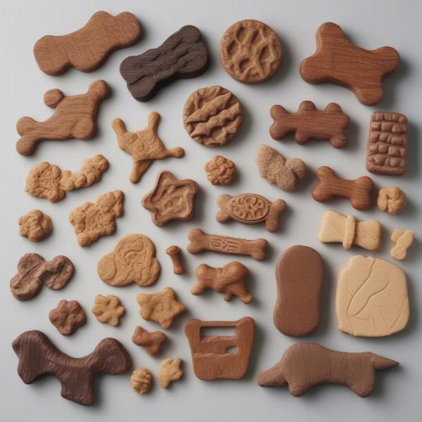 Different types of rosewood dog treats