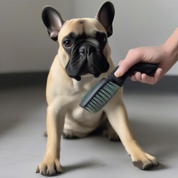 Rubber Curry Brush for French Bulldog