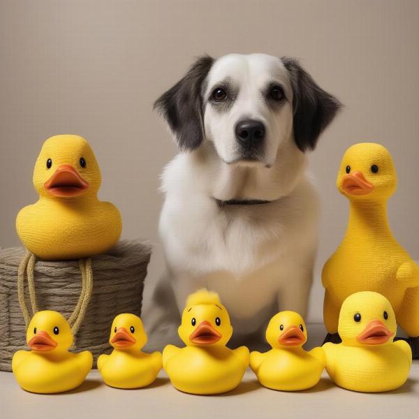 Various Rubber Duck Dog Toys for Dogs