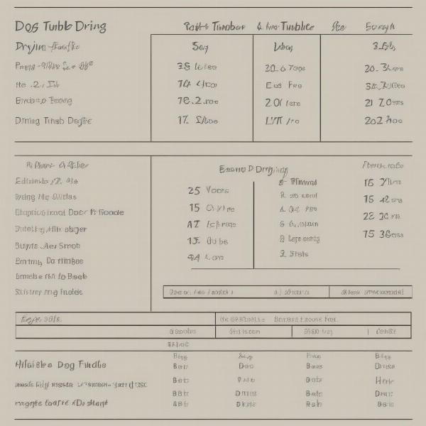 Ruff and Tumble dog drying coat size chart