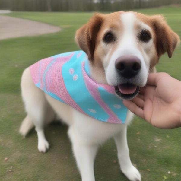 Safe Easter Dog Bandana Fit